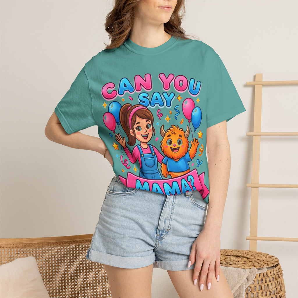 Can You Say Mama Shirt, Funny First Word Tee, Cute Monster Birthday Shirt, New Mom Gift