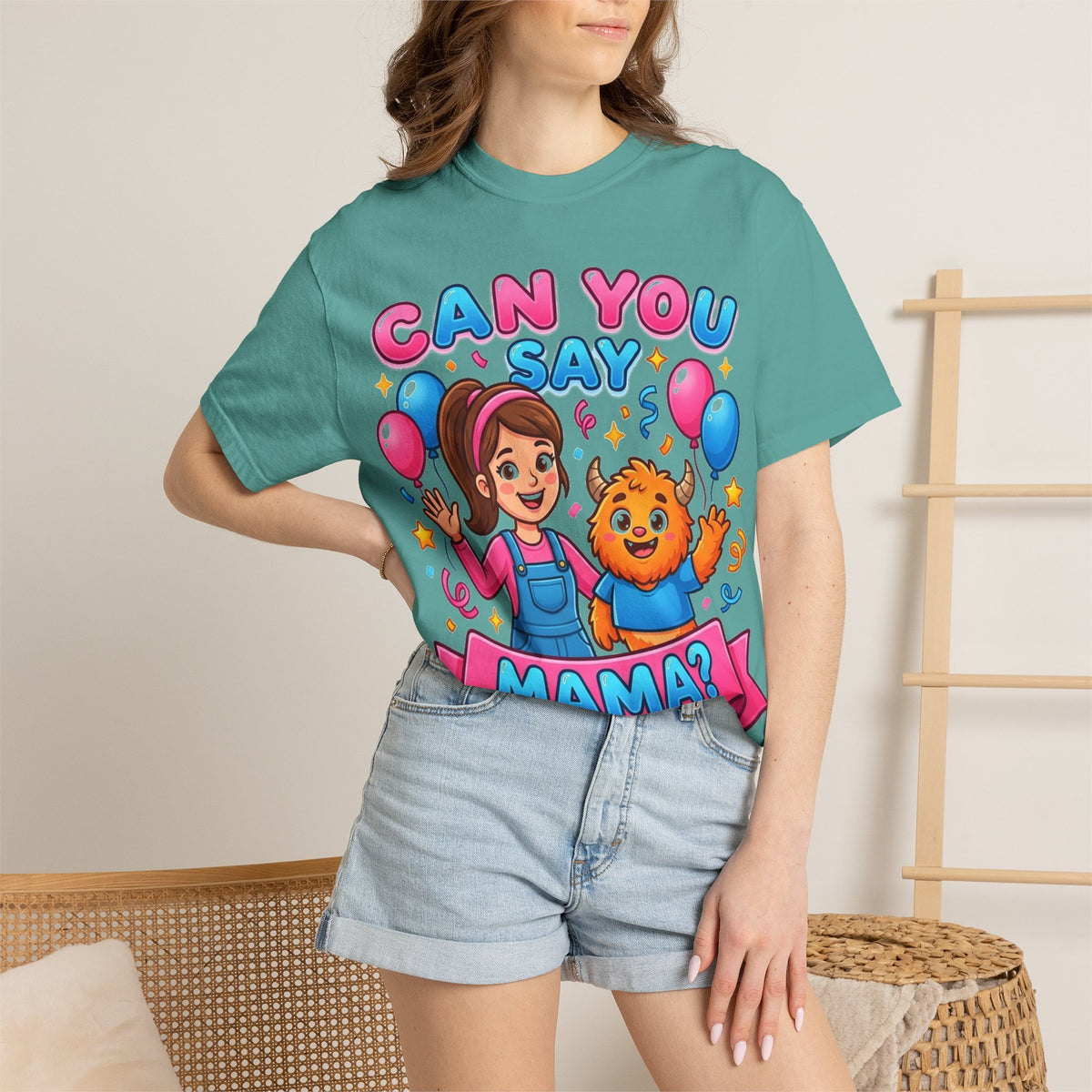 Can You Say Mama Shirt, Funny First Word Tee, Cute Monster Birthday Shirt, New Mom Gift