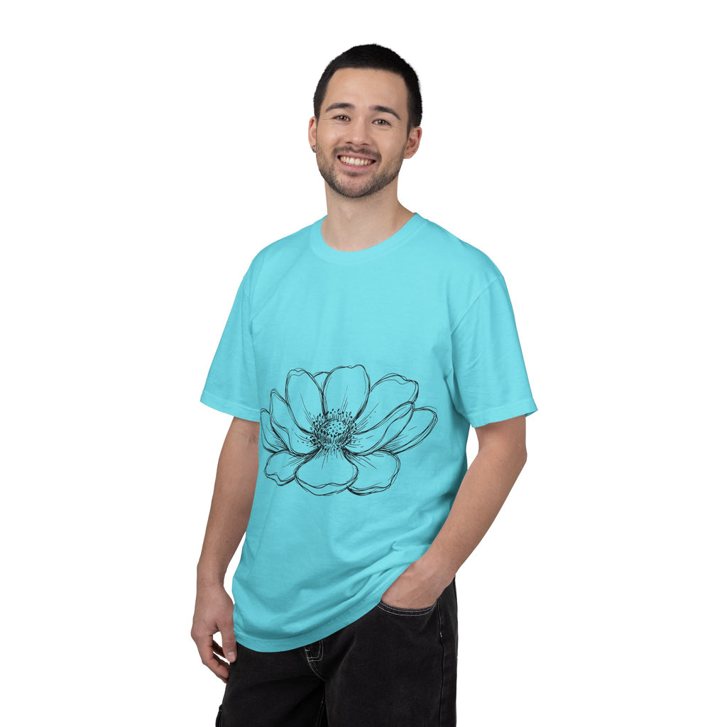 Anemone Flower Line Art Shirt, Minimal Botanical Drawing Tee, Single Bloom Shirt, Plant Lover Gift