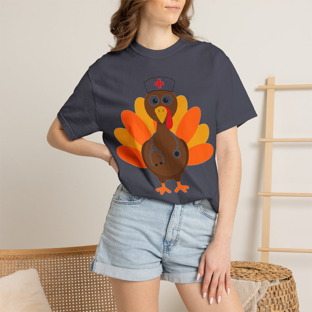 Nurse Turkey Shirt, Funny Thanksgiving Nurse Tee, Stethoscope Turkey Shirt, RN Holiday Gift