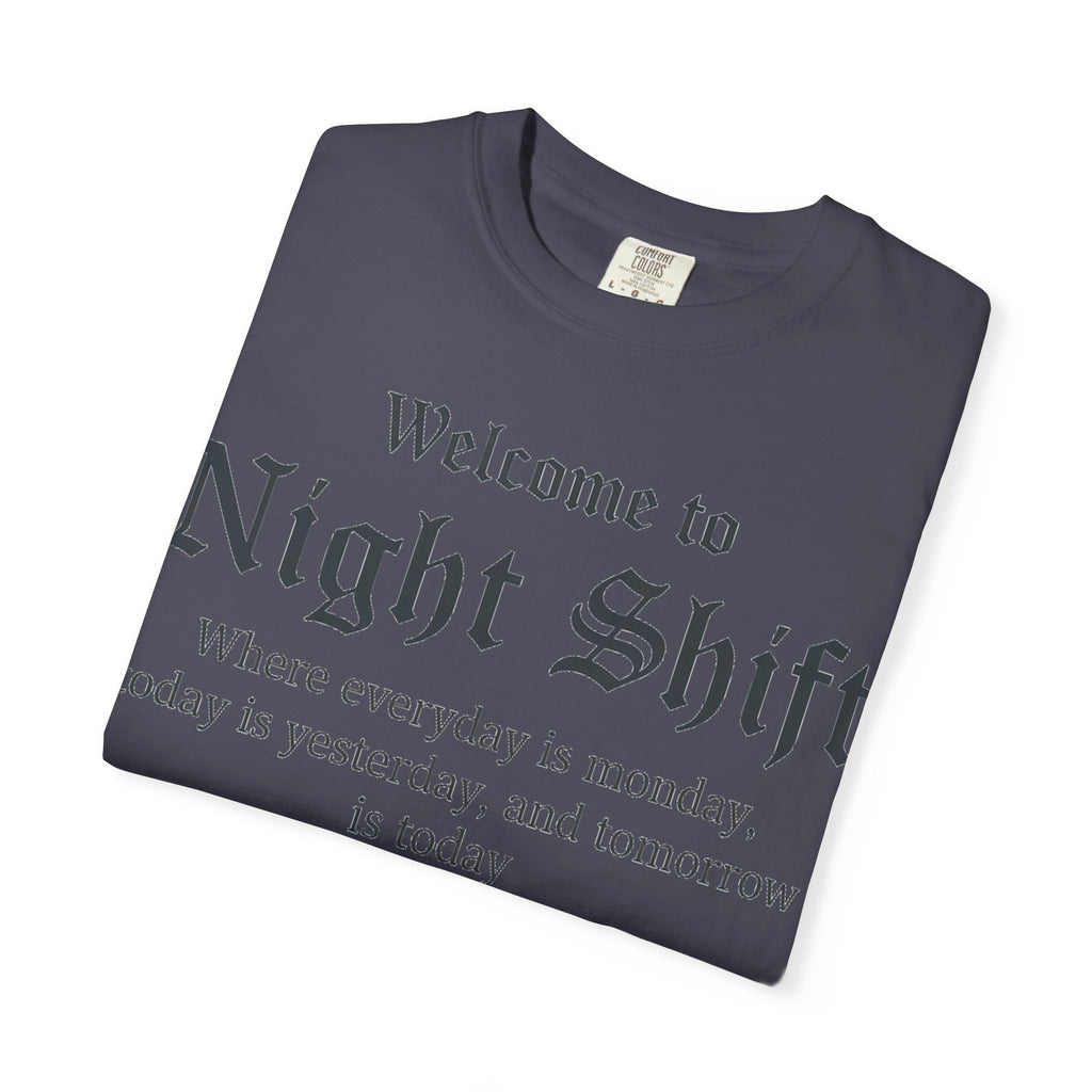 Welcome To Night Shift Light Shirt, Elegant Blackletter Nurse Tee, Night Shift Gift Shirt, RN Humor