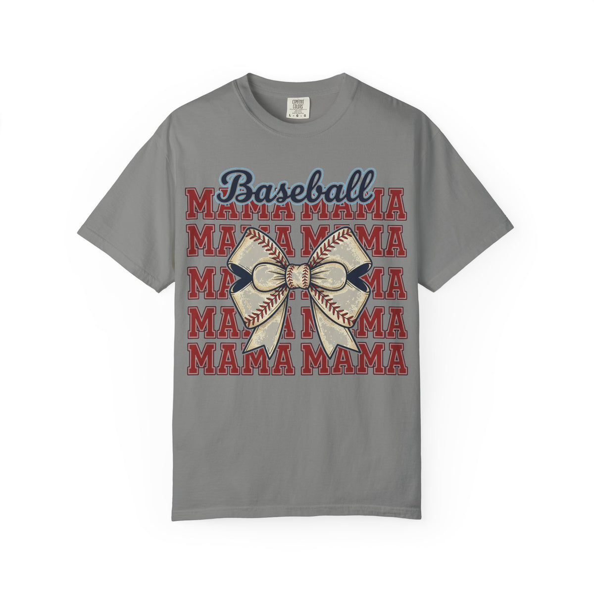 Baseball Mama Big Bow Shirt, Five Row Varsity Mama Tee, Baseball Mom Game Day Shirt, Baseball Mom Gift