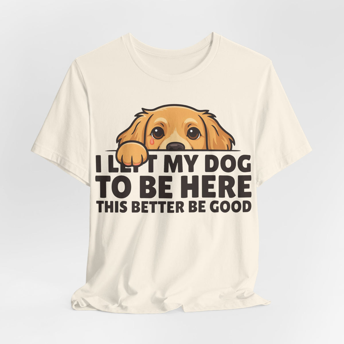 Funny Shirt Dog I Left My Dog To Be Here This Better Be Good | Funny Dog Lover Shirt | Sarcastic Quote Shirt | Gift