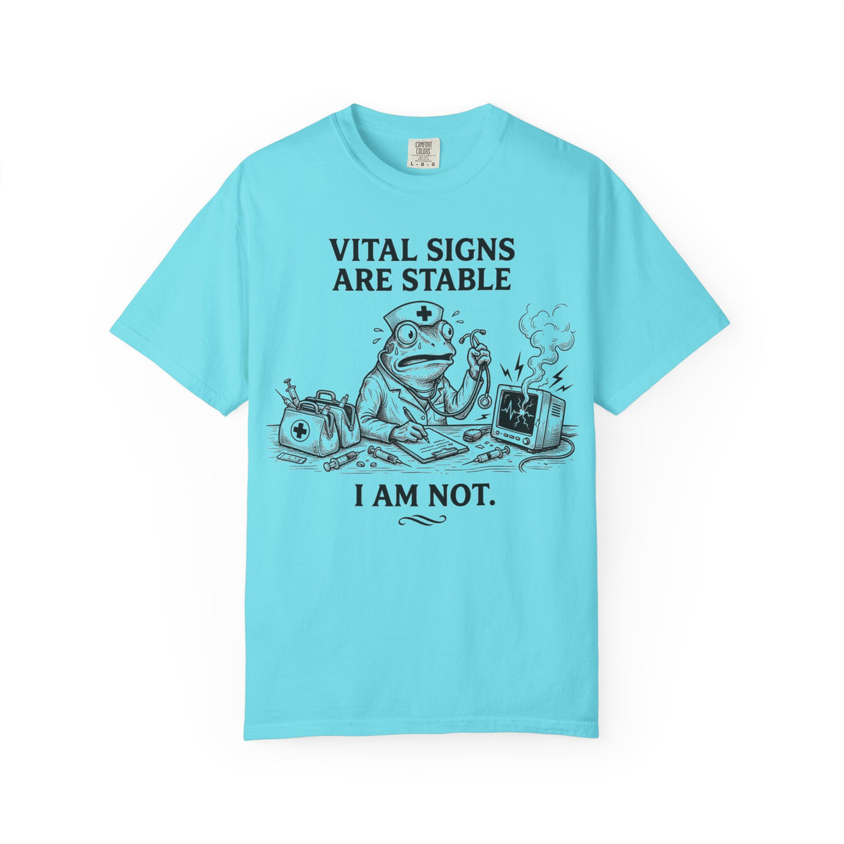 Vital Signs Are Stable I Am Not Shirt, Funny Nurse Frog Tee, Burnt Out RN Shirt, Night Shift Gift