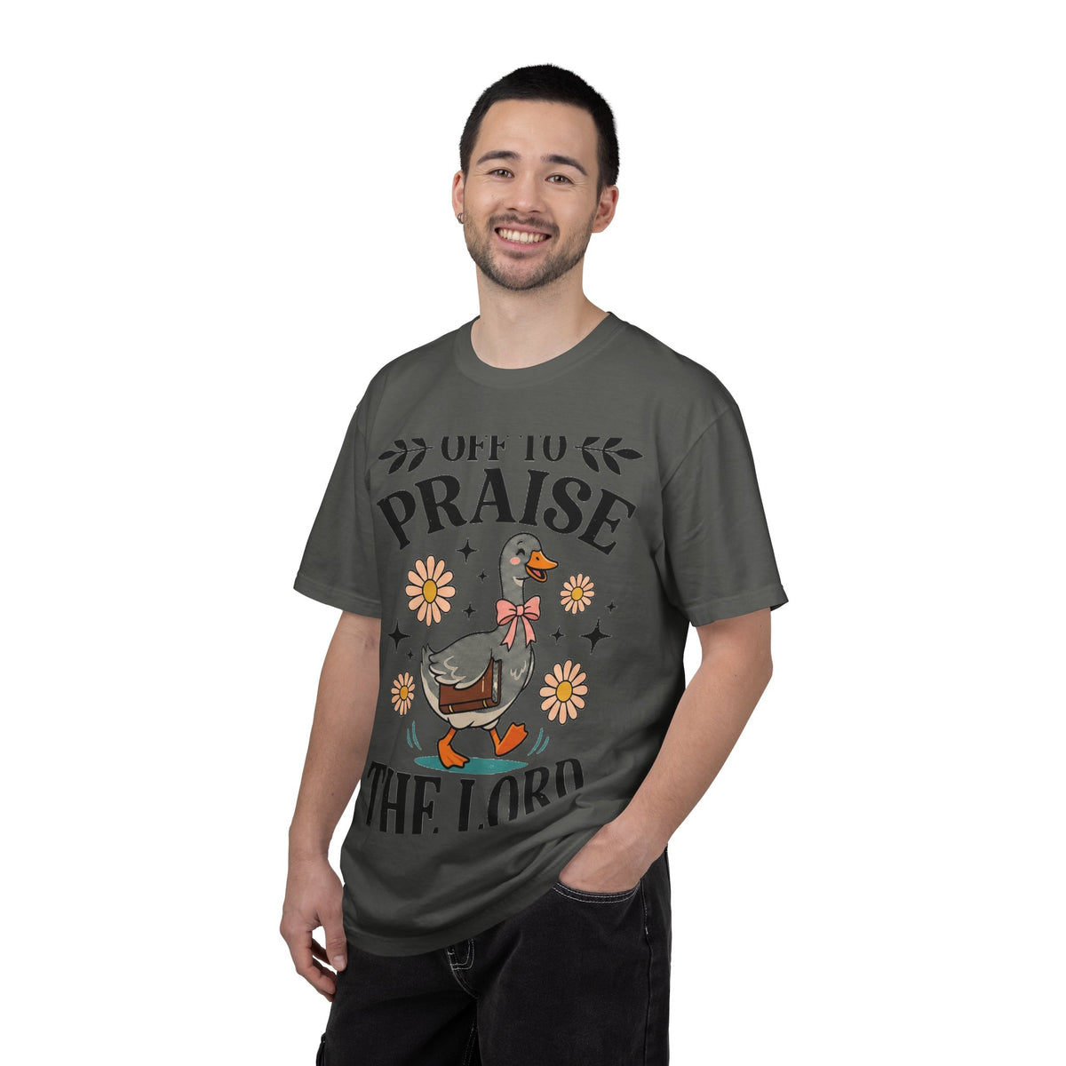 Off To Praise The Lord Shirt, Funny Christian Goose Tee, Daisy Church Shirt, Faith Gift