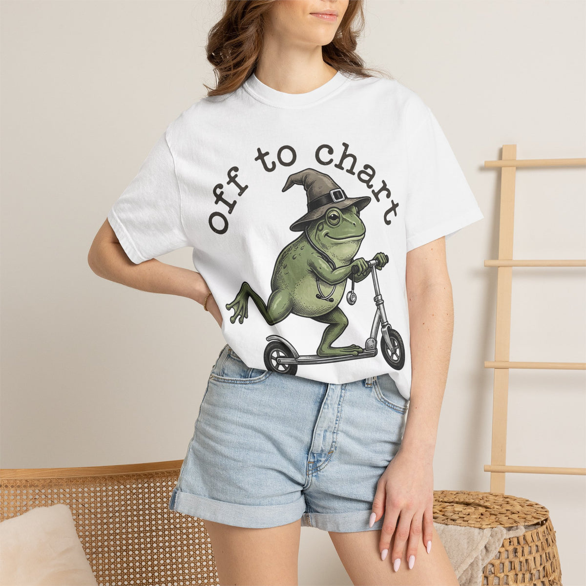 Off To Chart Etched Frog Shirt, Vintage Nurse Frog Scooter Tee, Charting Humor Shirt, RN Gift