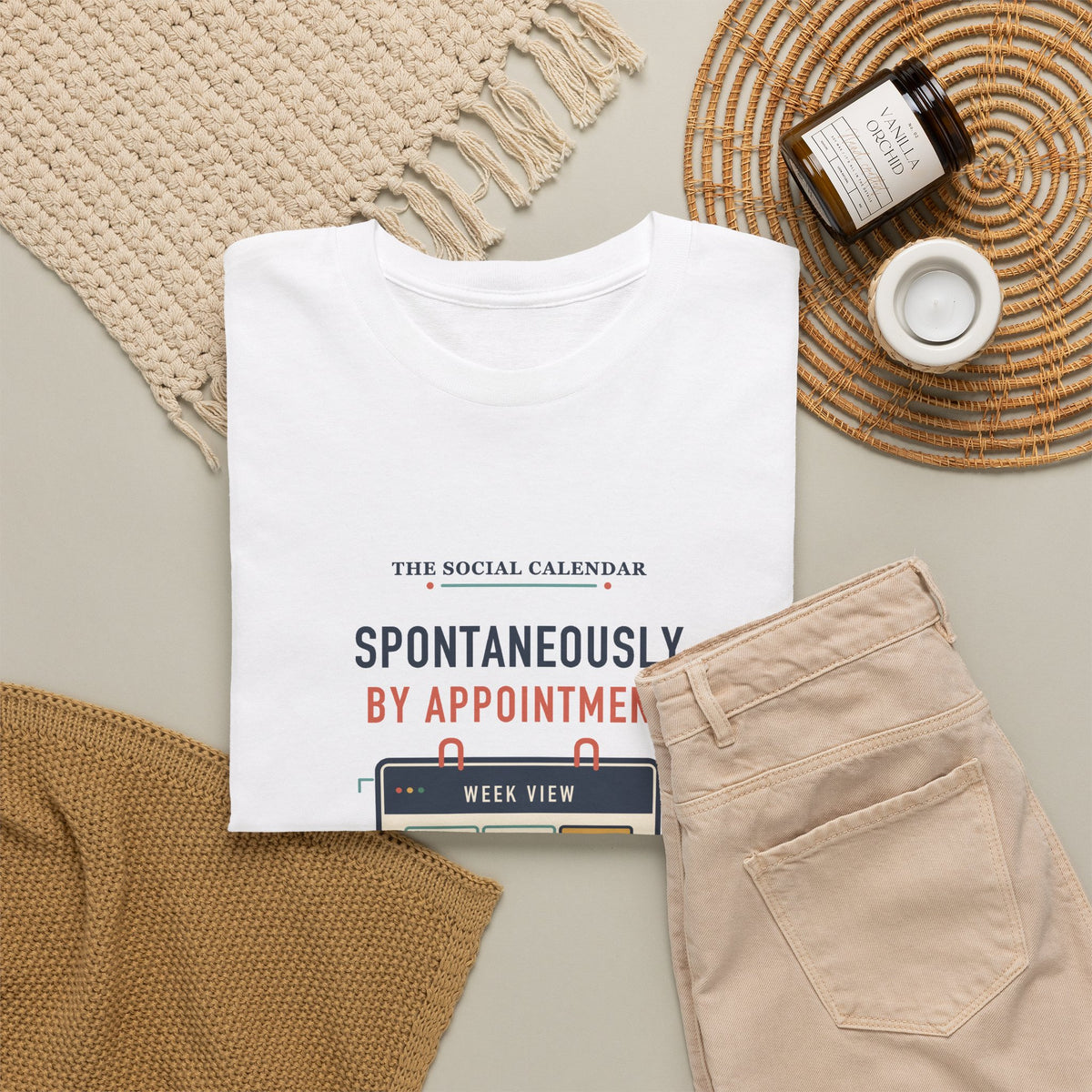 Spontaneously by Appointment Tee — Retro Calendar Shirt