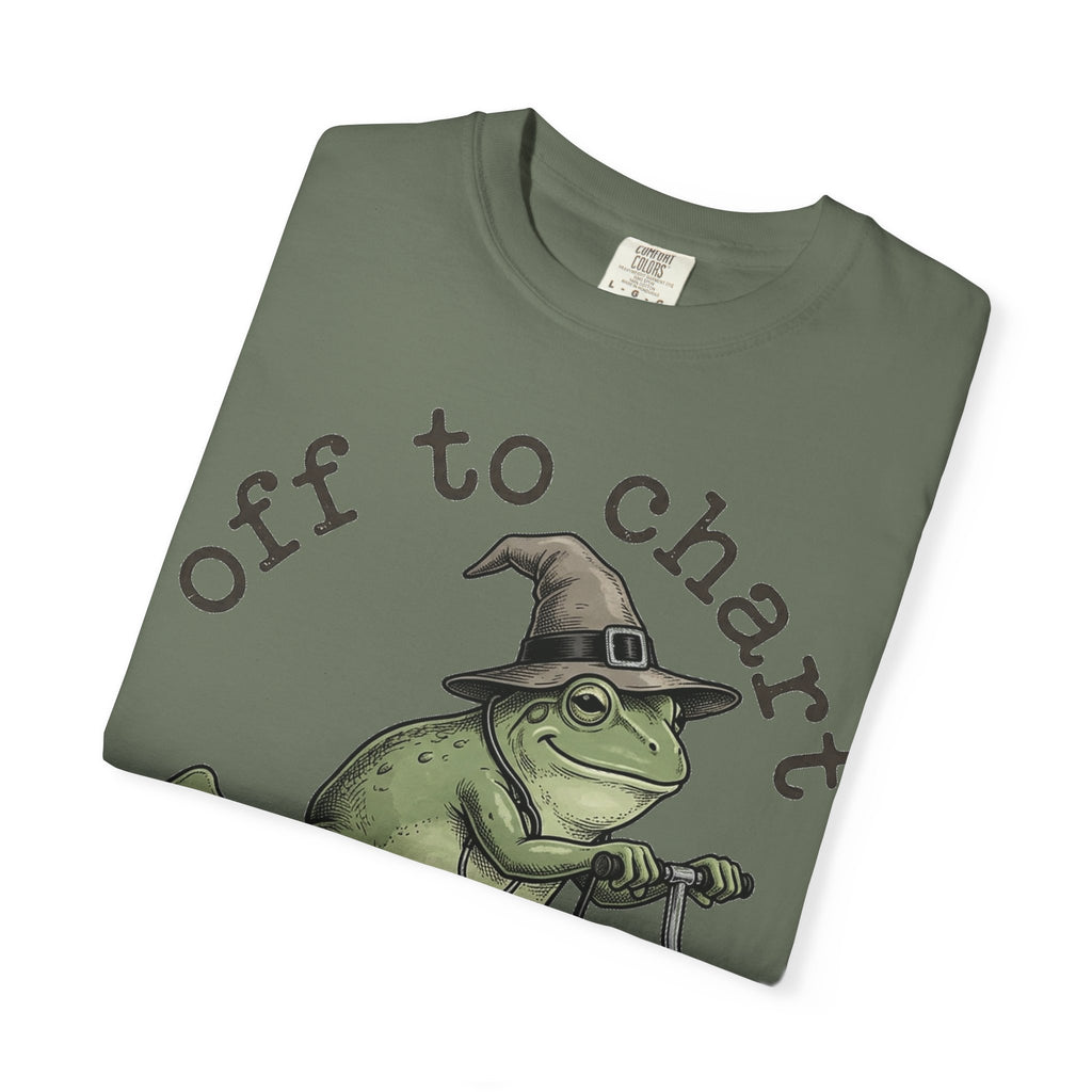 Off To Chart Etched Frog Shirt, Vintage Nurse Frog Scooter Tee, Charting Humor Shirt, RN Gift
