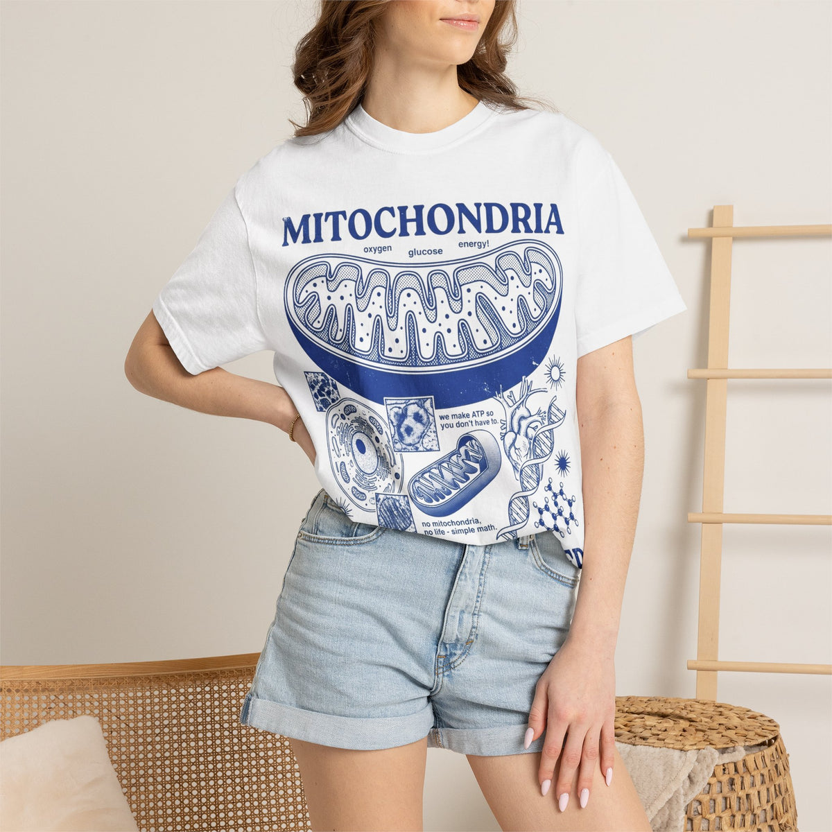 Mitochondria Powering Life Since Forever Shirt, Funny Biology Teacher Tee, Science Nerd Shirt, Student Gift