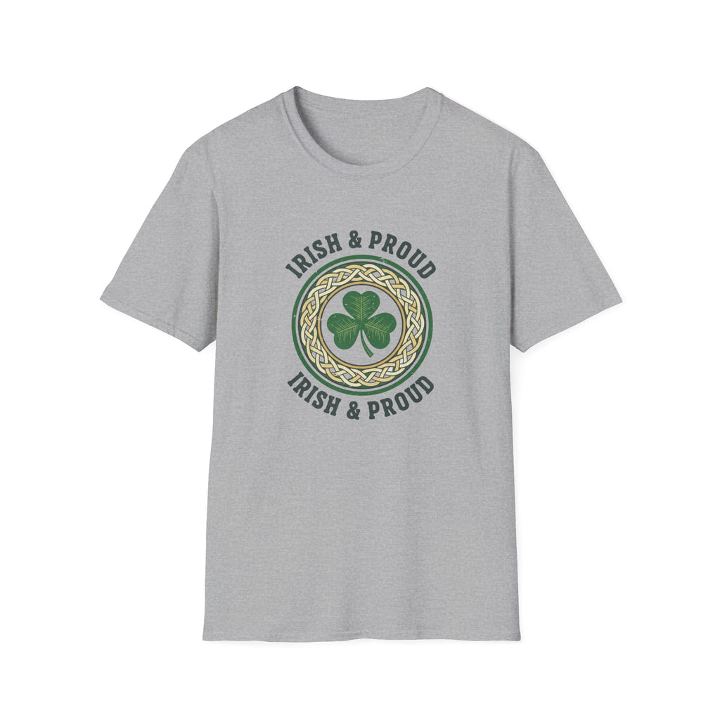 Irish & Proud Shamrock T-Shirt — Celtic Crest St. Patrick’s Day Tee