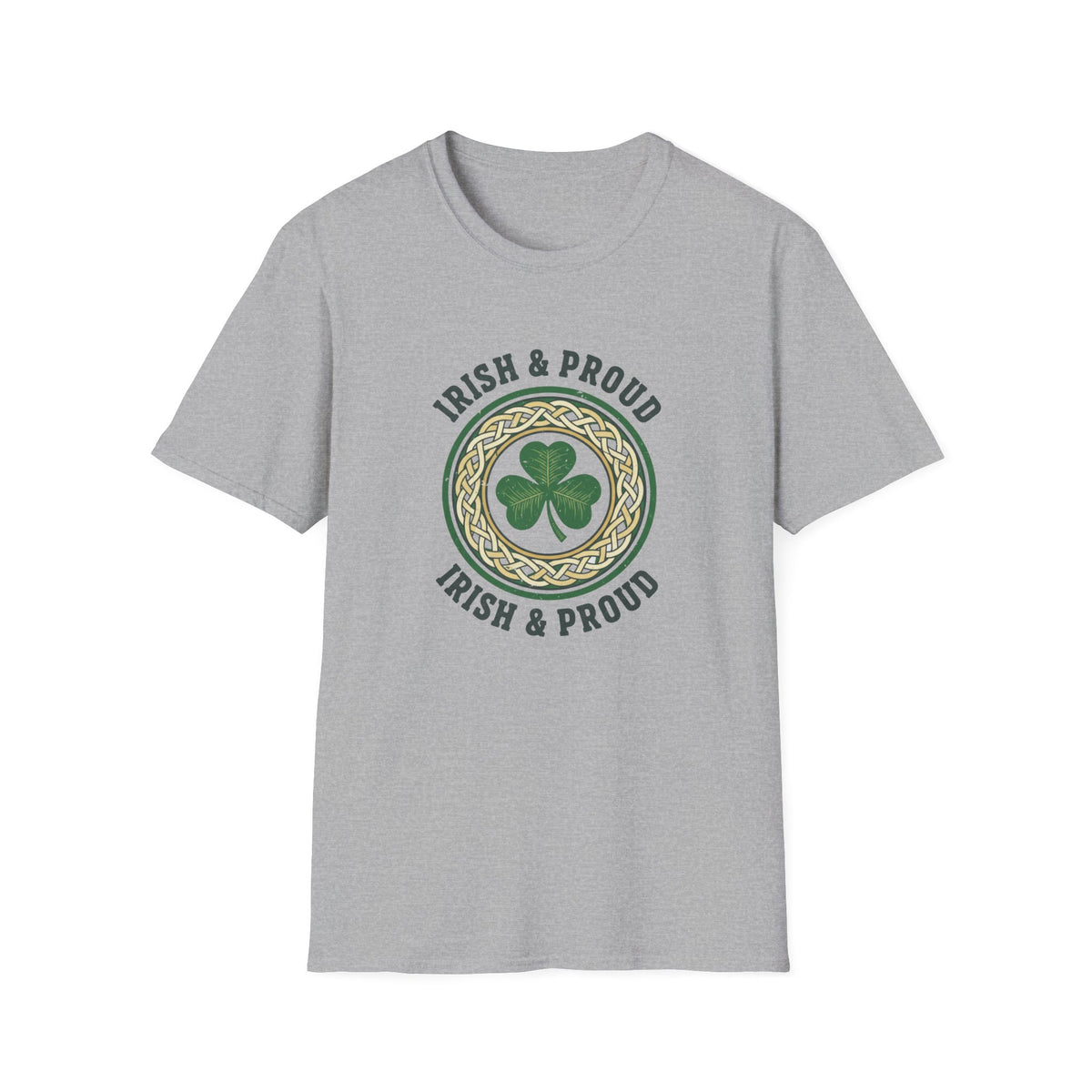 Irish & Proud Shamrock T-Shirt — Celtic Crest St. Patrick’s Day Tee