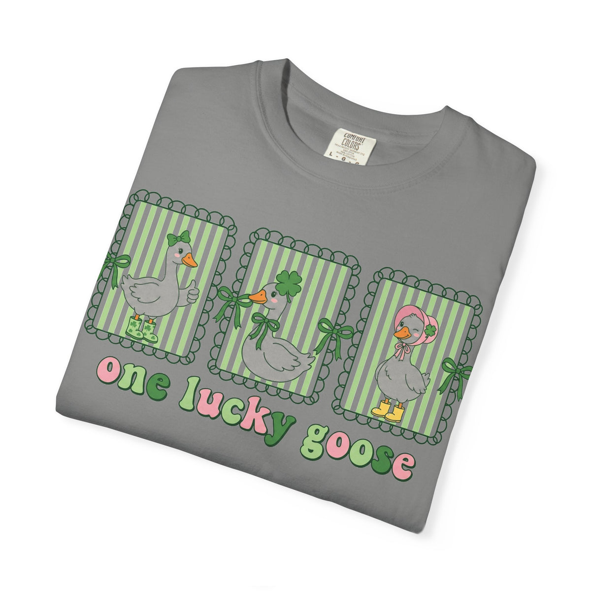 One Lucky Goose Shirt, St Patricks Day Goose Trio Tee, Funny Irish Shirt, Shamrock Gift