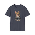 Cat T-Shirt — "Live Fast. Purr Loud." Funny Tabby Graphic Tee for Cat Lovers