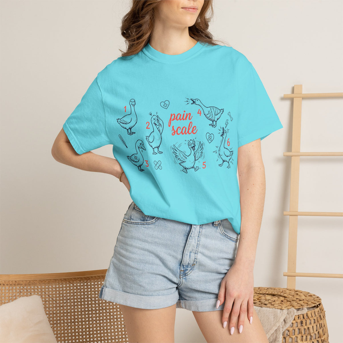 Goose Pain Scale Shirt, Funny Nurse Pain Chart Tee, 1 to 10 Goose Shirt, RN Gift