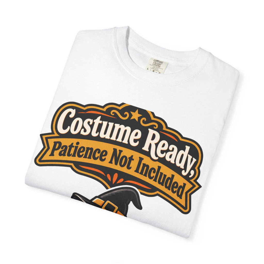 Costume Ready, Patience Not Included Halloween Shirt, Funny Black Cat Tee