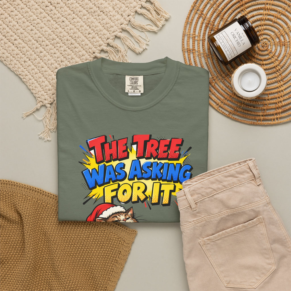 Funny Cat Gift The Tree Was Asking For It Ornament Mug Shirt Christmas Gift for Cat Mom Cat Dad Cat Lover