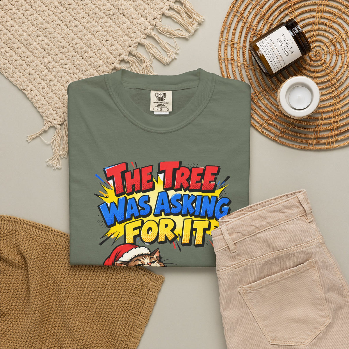 Funny Cat Gift The Tree Was Asking For It Ornament Mug Shirt Christmas Gift for Cat Mom Cat Dad Cat Lover