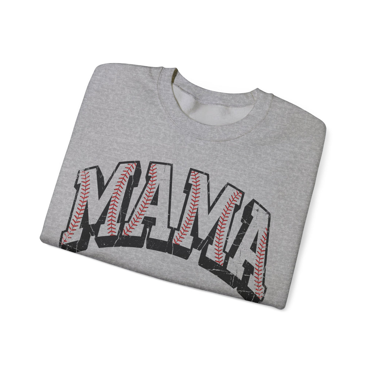 Baseball Mama Sweatshirt, Distressed Baseball Stitch Letters Sweatshirt, Baseball Mom Gift, Game Day Varsity Sweatshirt, Softball Mama Sweat