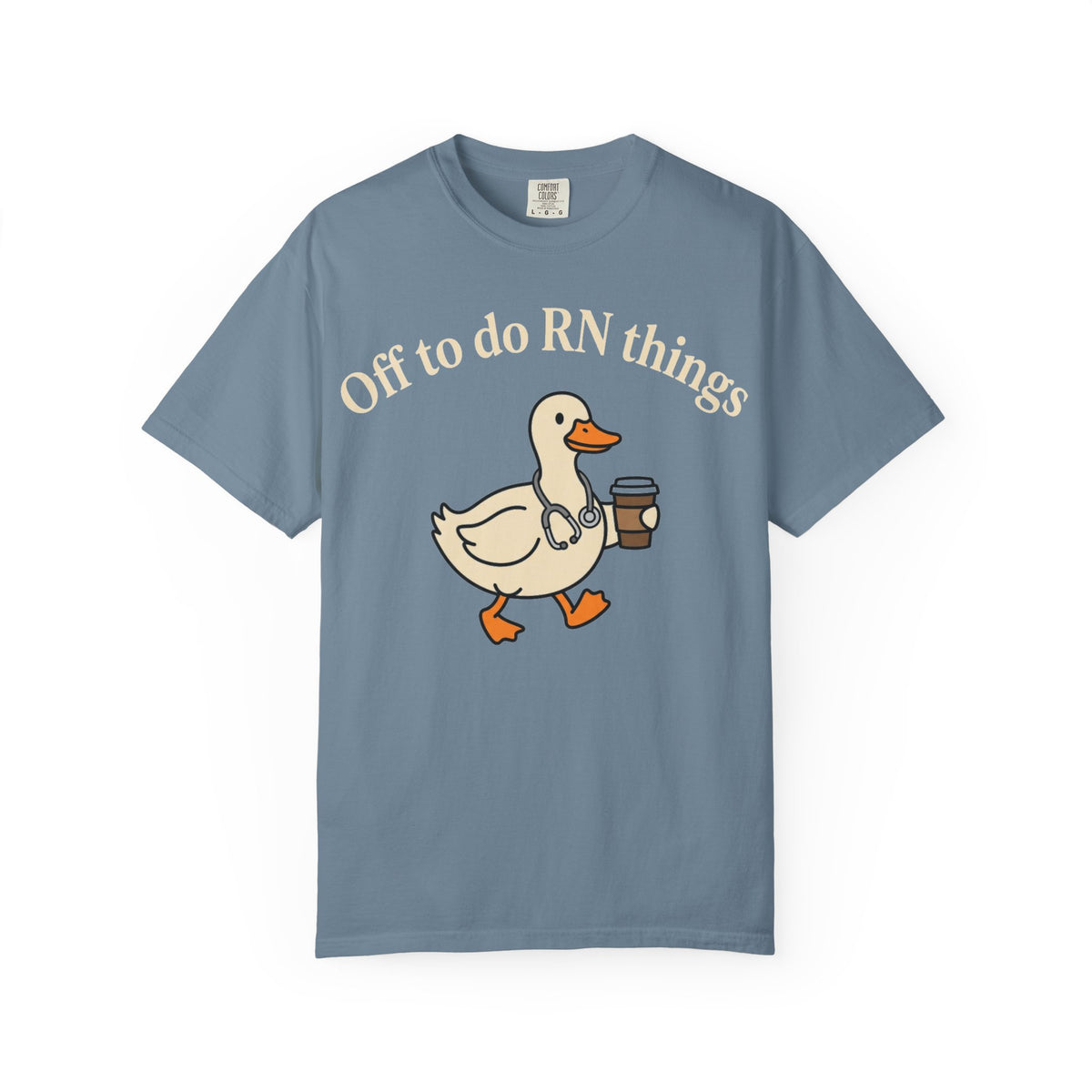 Off To Do RN Things Shirt, Funny Nurse Duck Coffee Tee, Stethoscope Duck Shirt, Nurse Gift