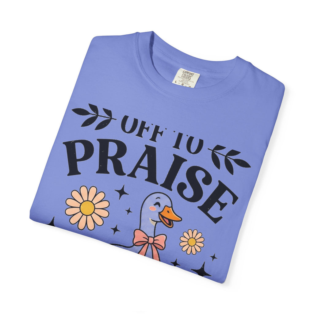 Off To Praise The Lord Shirt, Funny Christian Goose Tee, Daisy Church Shirt, Faith Gift