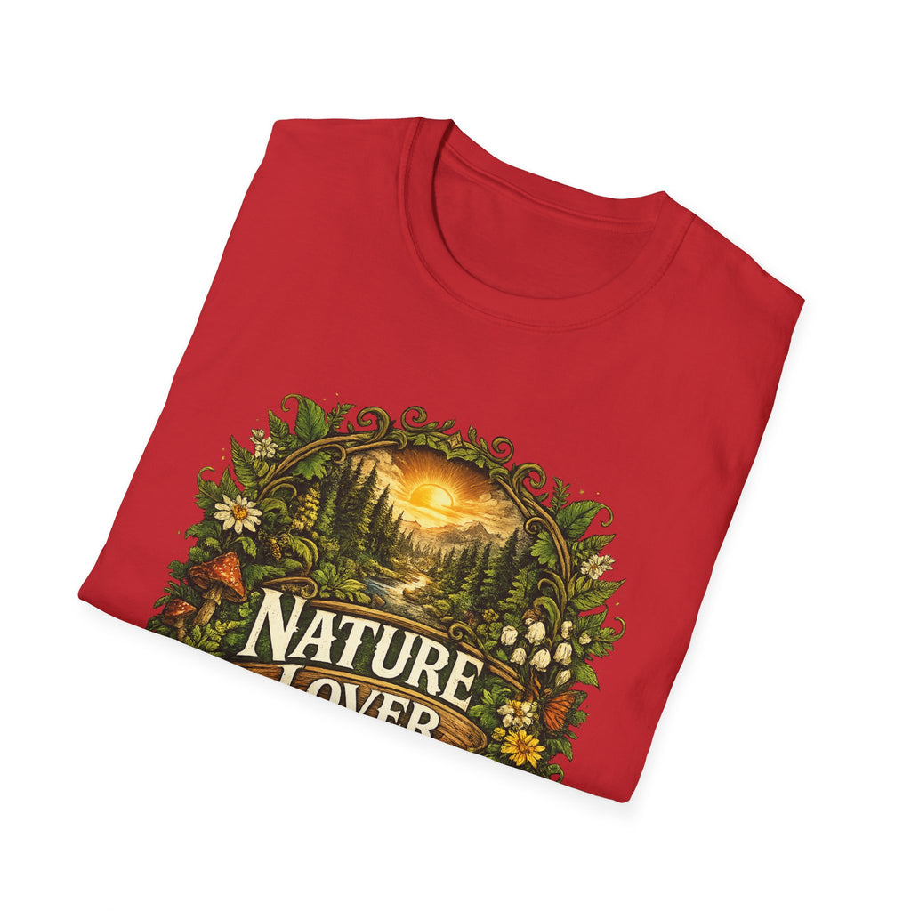 Nature Lover T-Shirt — Scenic Forest Sunset Graphic Tee