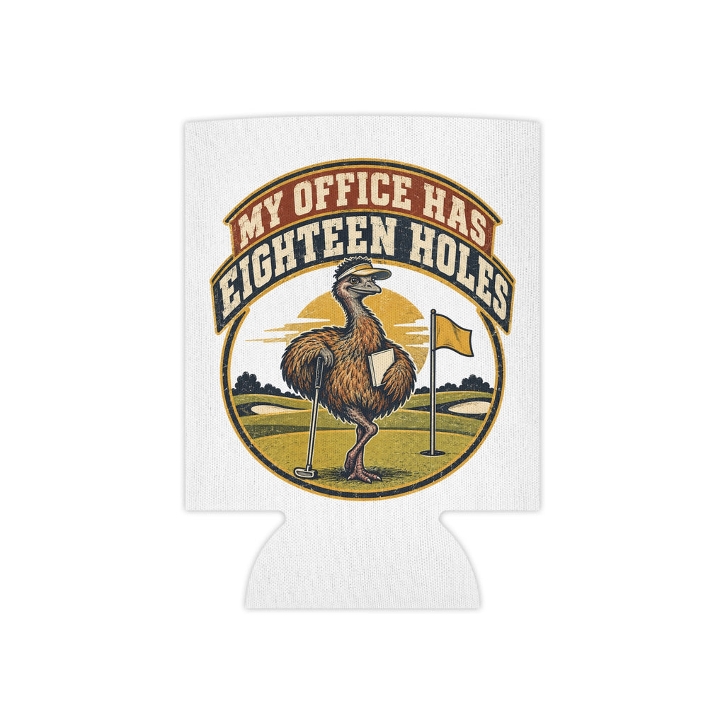 My Office Has Eighteen Holes Can Cooler, Funny Beer Can Sleeve, Retirement Gift Stocking Stuffer