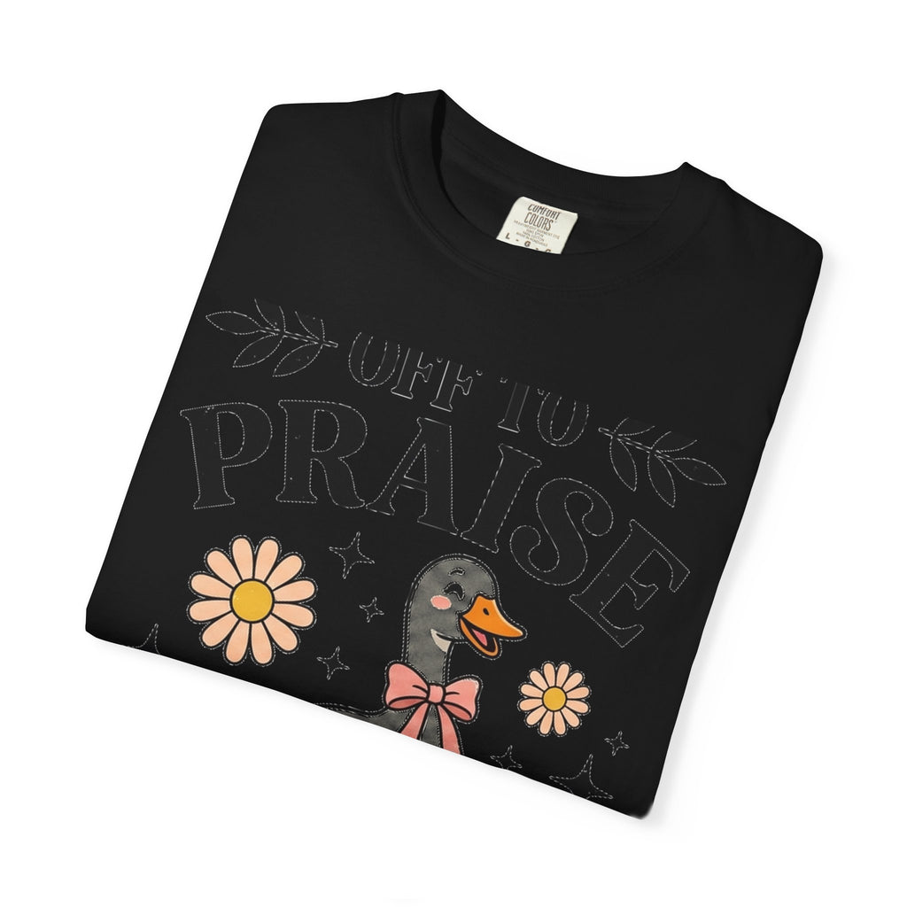 Off To Praise The Lord Shirt, Funny Christian Goose Tee, Daisy Church Shirt, Faith Gift