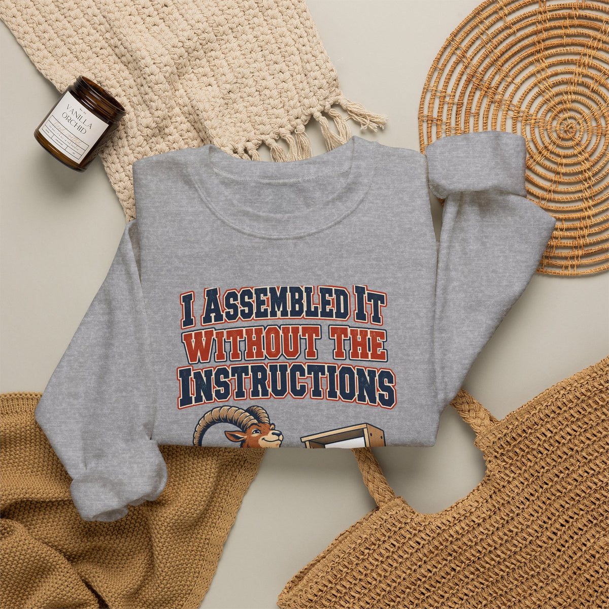 Funny Dad Gift I Assembled It Without The Instructions Sweatshirt, Dad Humor Tee, Christmas Gift for Dad from Daughter Son