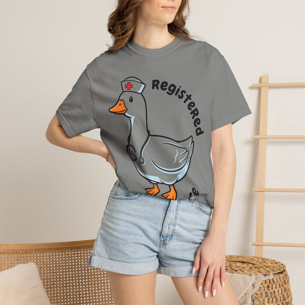 Registered Silly Goose Curved Shirt, Nurse Goose Stethoscope Tee, Funny Nurse Shirt, RN Gift
