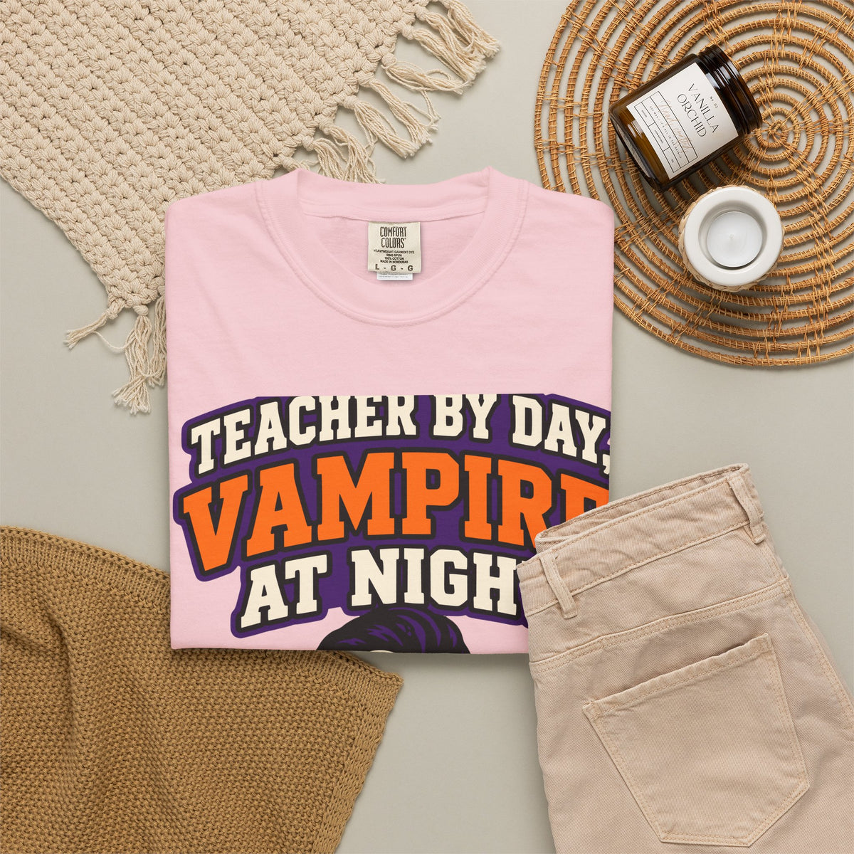 Teacher By Day, Vampire At Night Halloween Shirt, Funny Teacher Vampire Tee