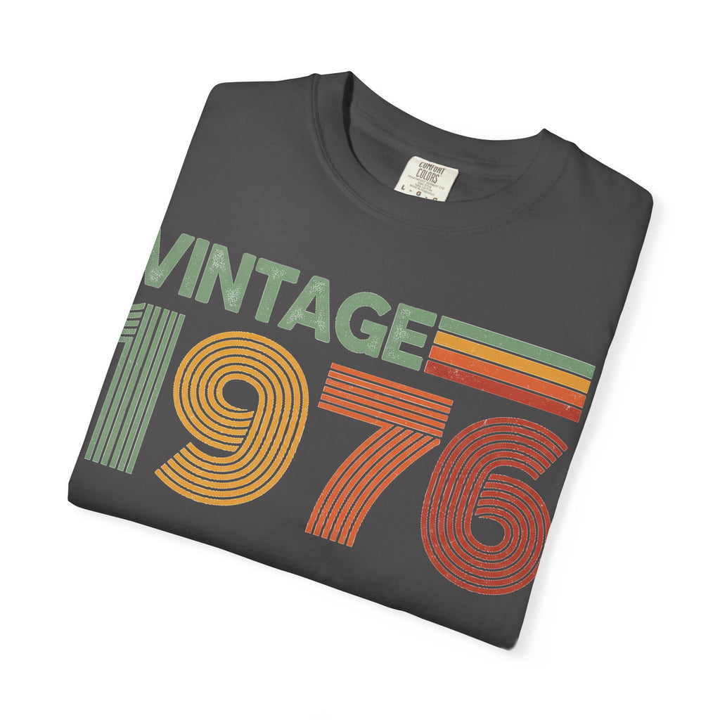 Vintage 1976 Classic Shirt, Seventies Stripe Birthday Tee, Born In 1976 Shirt, 50th Birthday Gift
