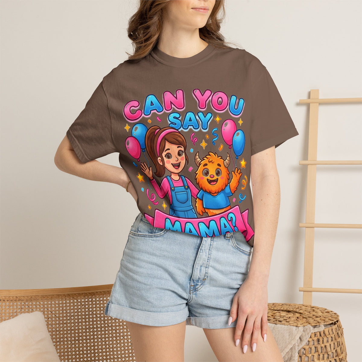 Can You Say Mama Shirt, Funny First Word Tee, Cute Monster Birthday Shirt, New Mom Gift