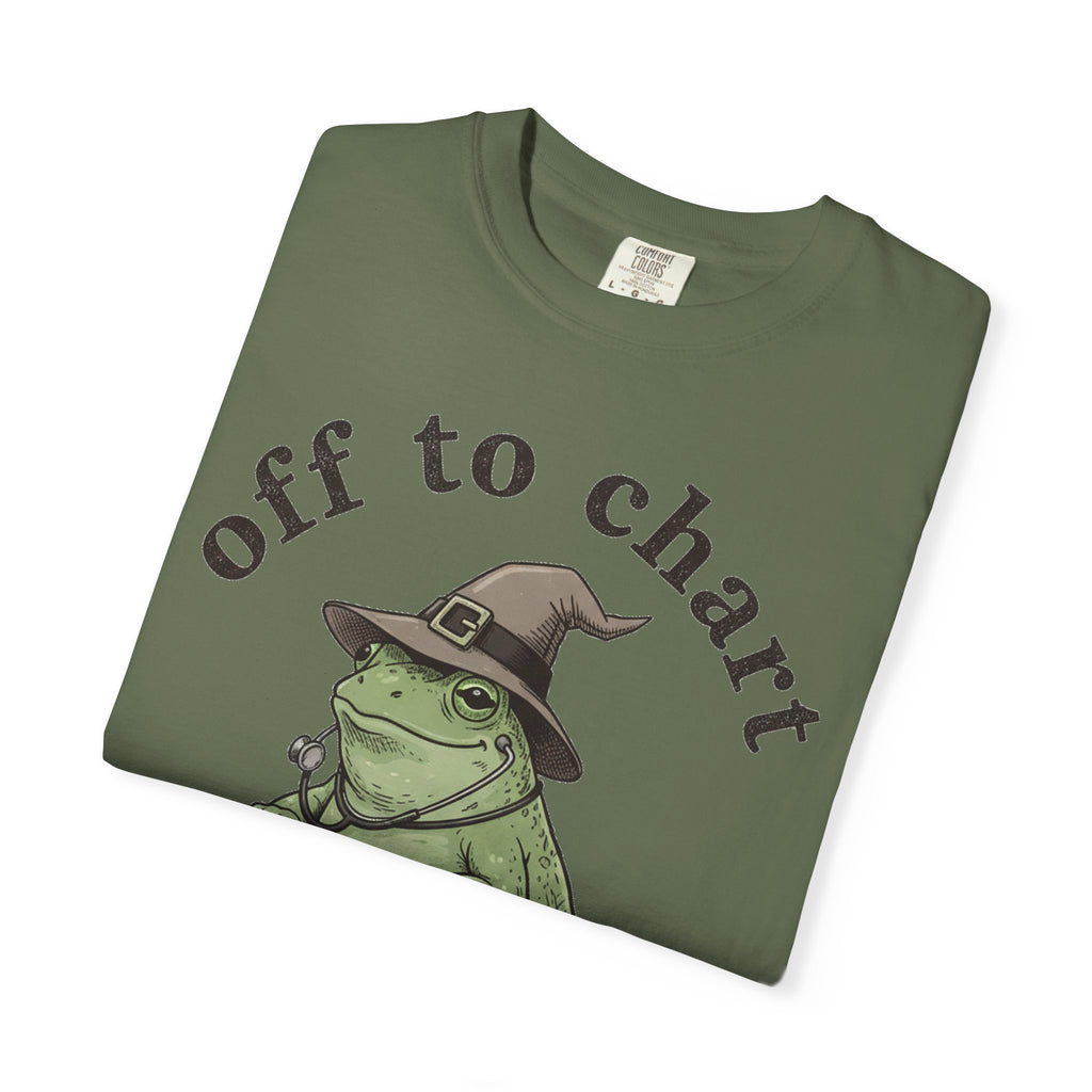 Off To Chart Shirt, Witch Hat Frog Nurse Scooter Tee, Funny Charting RN Shirt, Nurse Gift