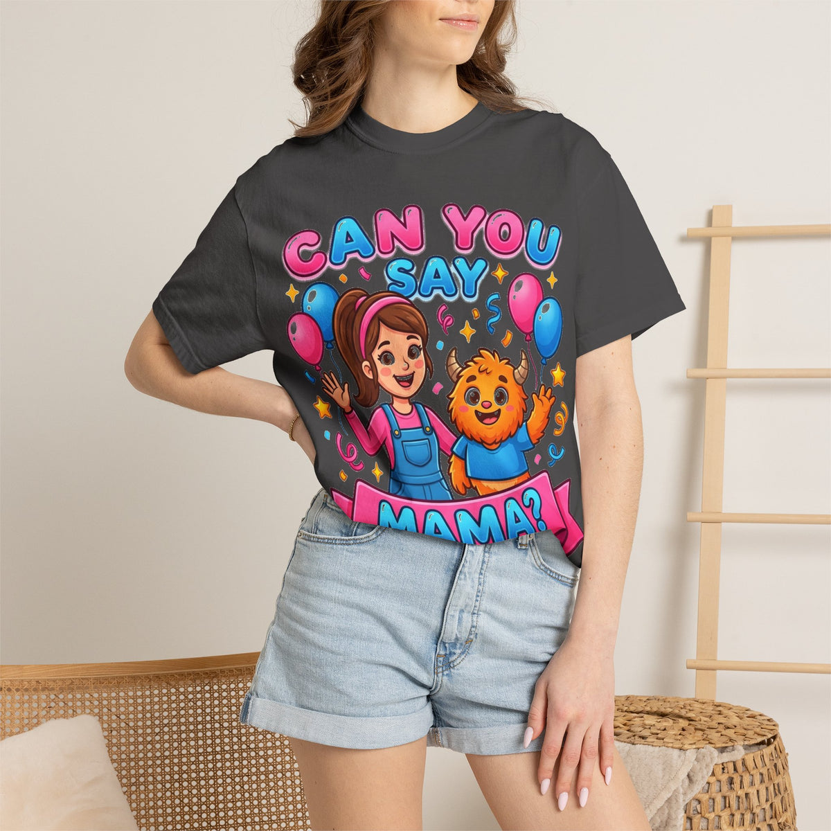 Can You Say Mama Shirt, Funny First Word Tee, Cute Monster Birthday Shirt, New Mom Gift
