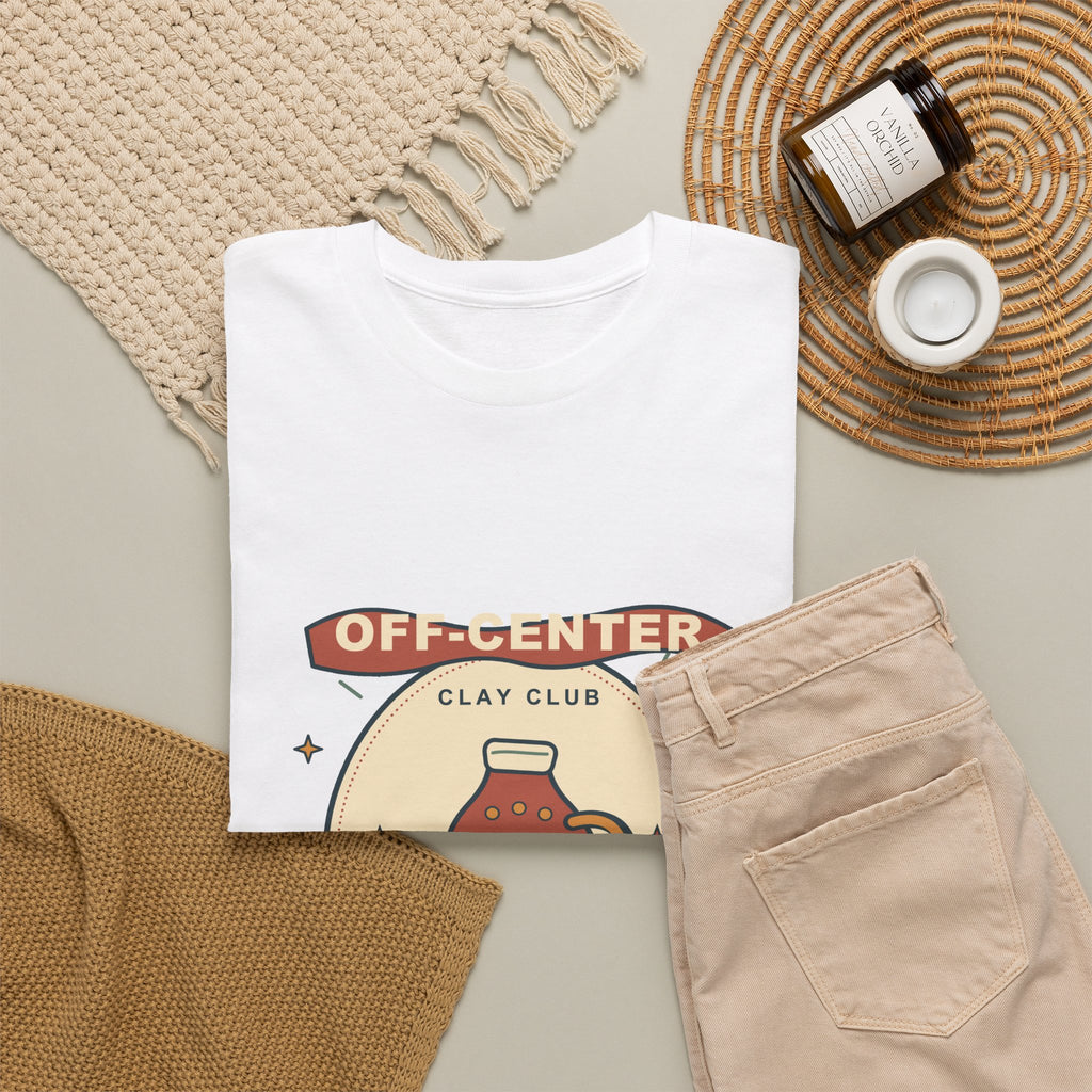 Off-Center Clay Club Tee — Wheel-Thrown, Hand-Wobbled