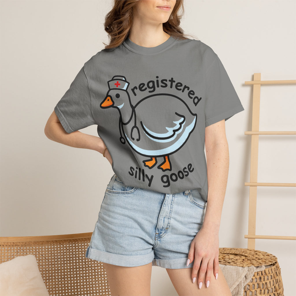 Registered Silly Goose Wide Shirt, Long Neck Nurse Goose Tee, Funny Nurse Shirt, RN Gift