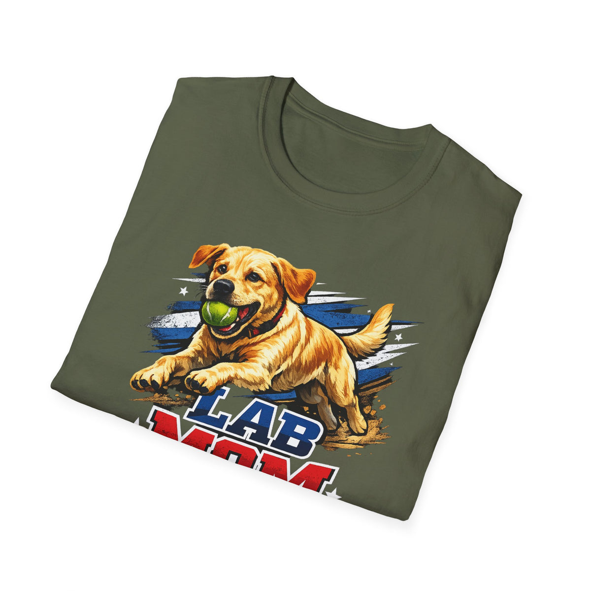 Lab Mom T-Shirt – Cute Yellow Labrador Graphic Tee for Dog Lovers