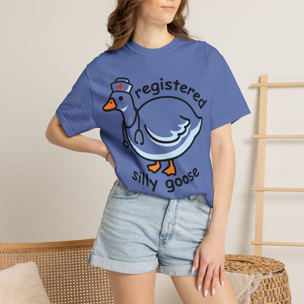 Registered Silly Goose Wide Shirt, Long Neck Nurse Goose Tee, Funny Nurse Shirt, RN Gift