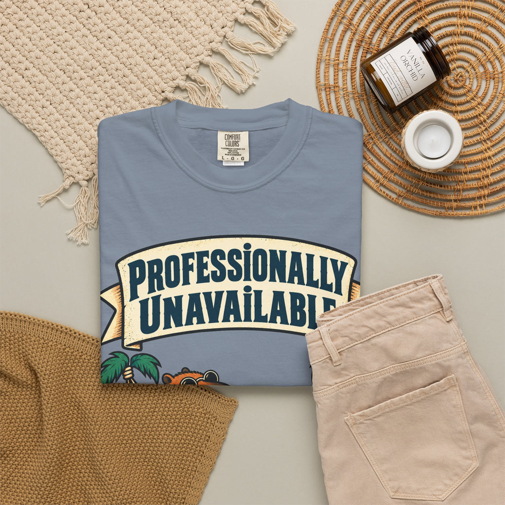 Funny Retirement Shirt Professionally Unavailable | Retired Cat Hammock Shirt | Retirement Gift For Him Her