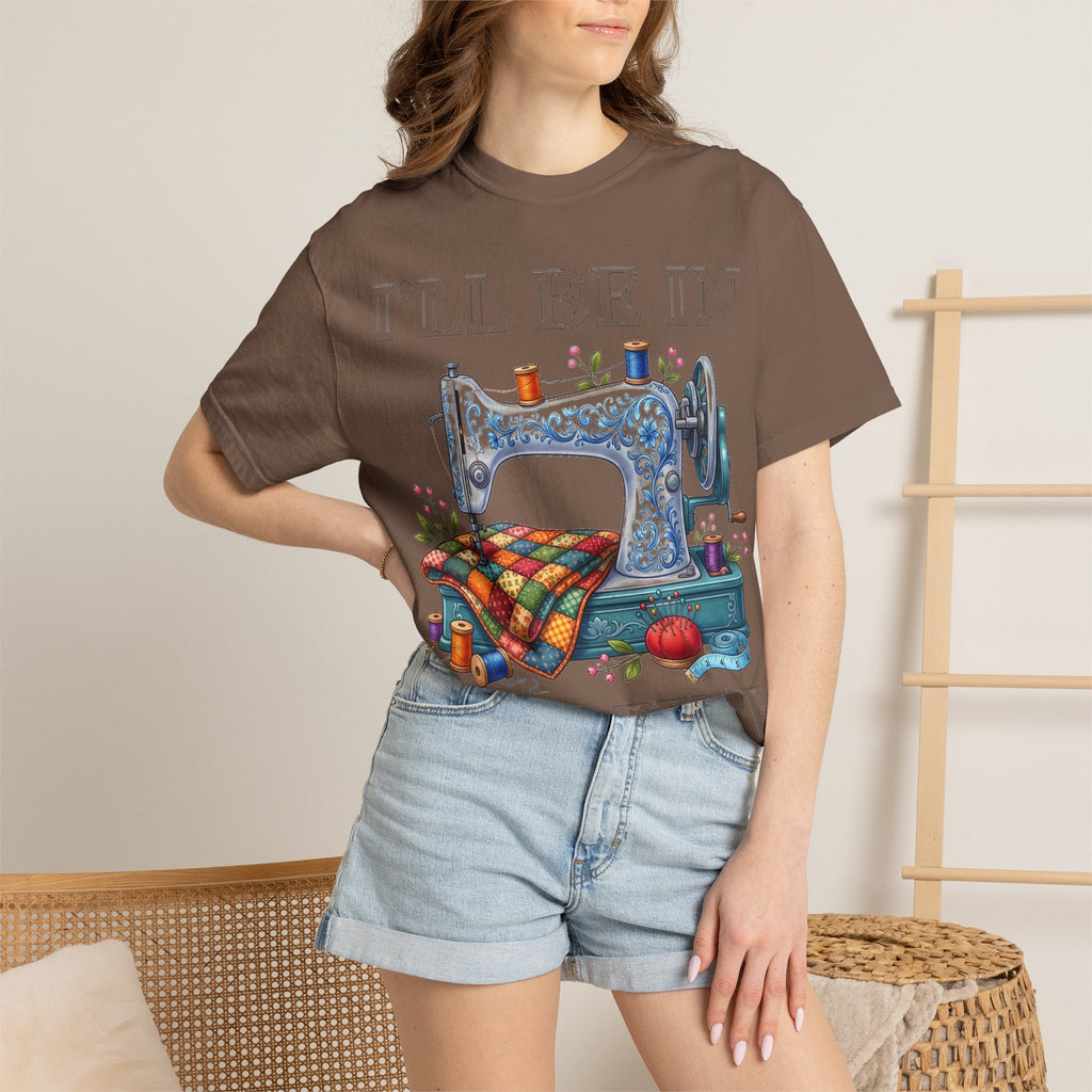 I'll Be In My Office Sewing Shirt, Vintage Sewing Machine Quilter Tee, Funny Seamstress Shirt, Quilter Gift
