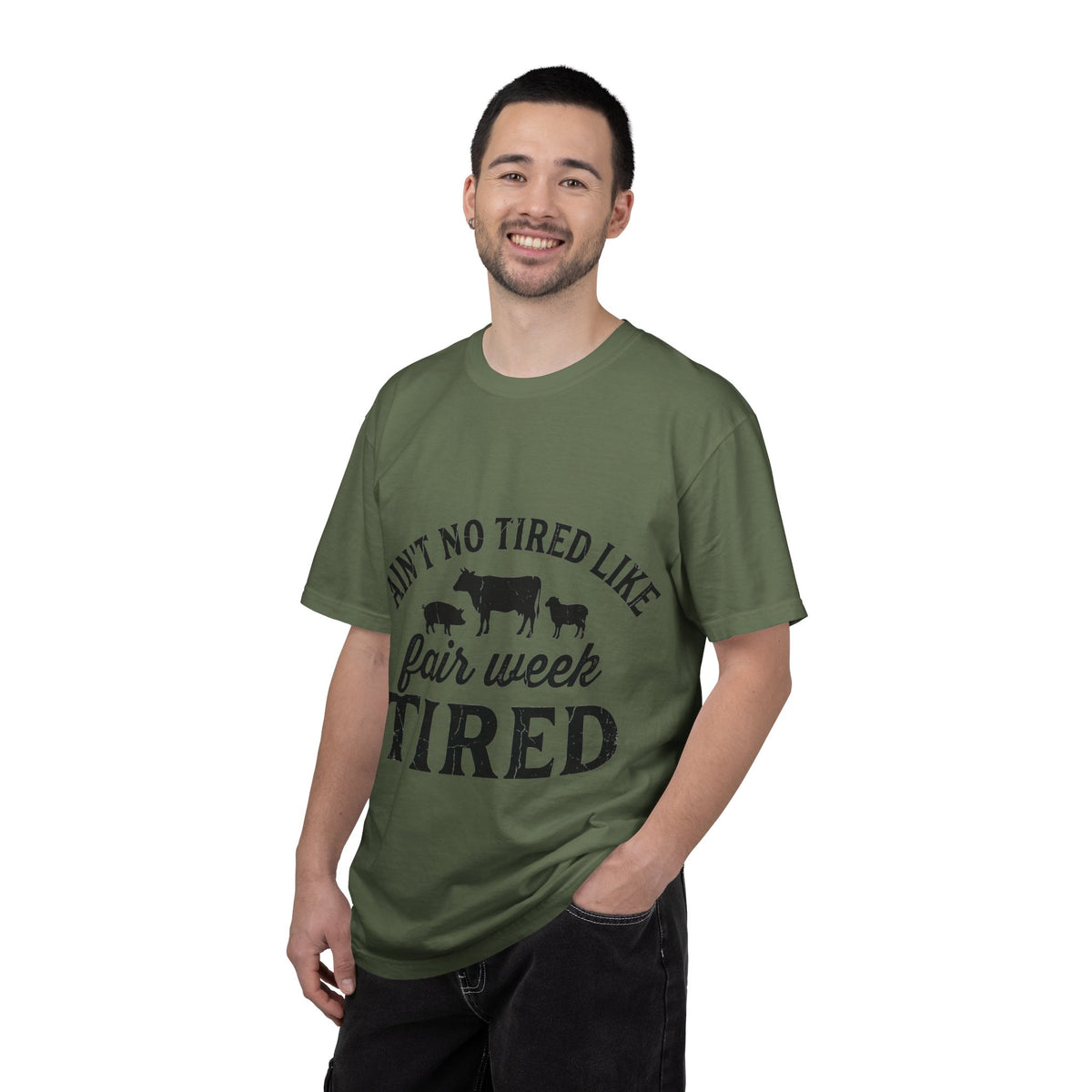 Ain't No Tired Like Fair Week Tired Shirt, Funny Livestock Show Tee, County Fair Mom Shirt, 4H Gift