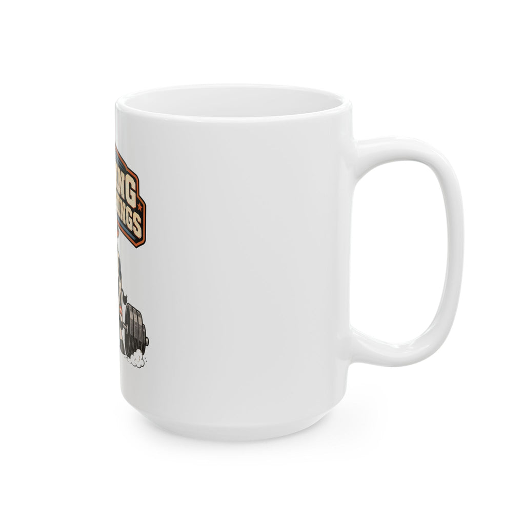 Mooving Heavy Things Mug, Funny Gym Lover Gift for Him Her, Workout Christmas Gift, Coffee Mug 11oz 15oz
