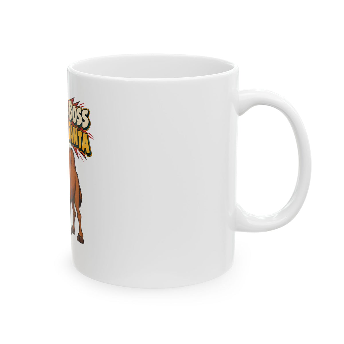 I Drew The Boss In Secret Santa Mug, Funny Coworker Christmas Gift, Secret Santa Stocking Stuffer, 11oz 15oz Coffee Mug