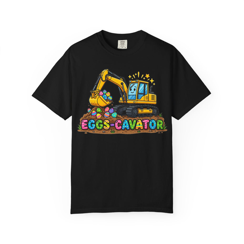 Eggs-Cavator Excavator Shirt, Funny Easter Construction Tee, Digger Easter Egg Shirt, Boys Easter Gift