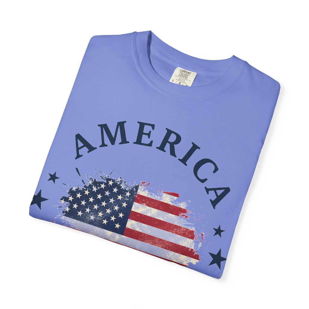America 1776 2026 Arched Shirt, Vintage Flag Splash Tee, Patriotic Americana Shirt, Independence Day Gift
