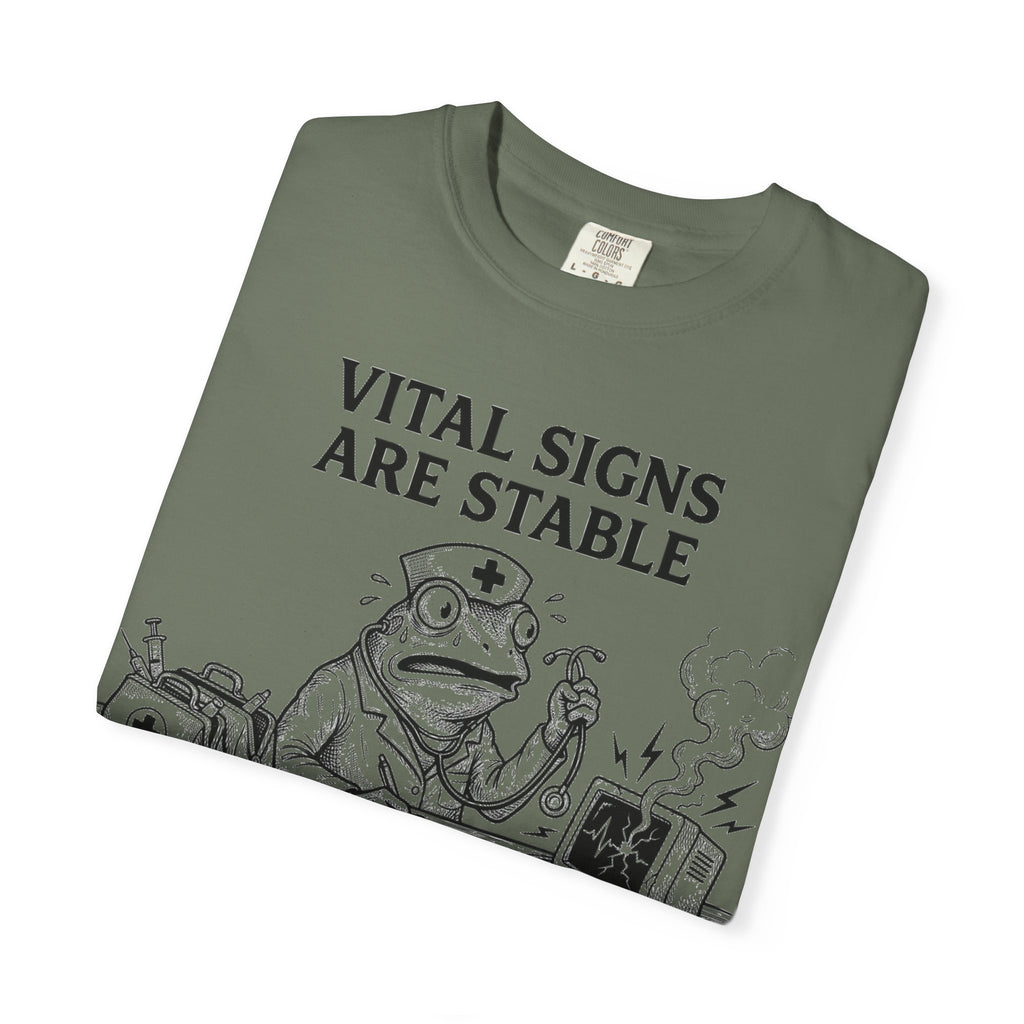 Vital Signs Are Stable I Am Not Shirt, Funny Nurse Frog Tee, Burnt Out RN Shirt, Night Shift Gift