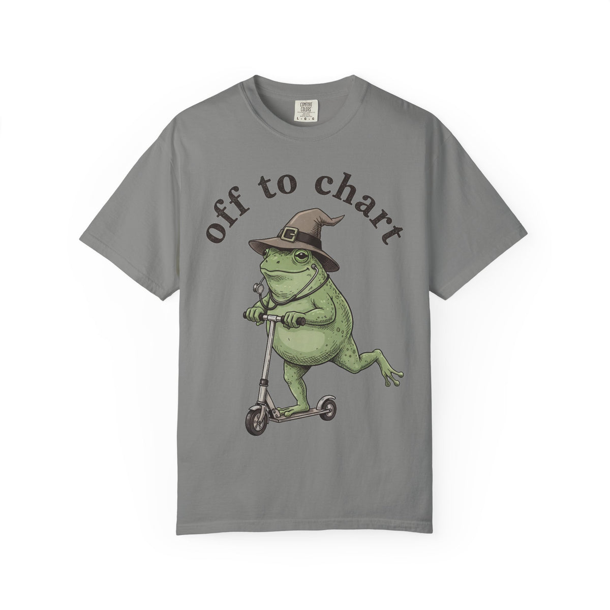Off To Chart Shirt, Witch Hat Frog Nurse Scooter Tee, Funny Charting RN Shirt, Nurse Gift
