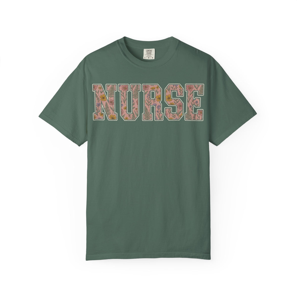 Nurse Floral Varsity Shirt, Wildflower Applique Nurse Tee, Pretty RN Shirt, Nurse Week Gift