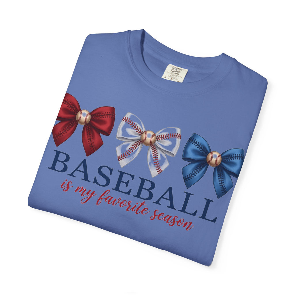Baseball Is My Favorite Season Shirt, Coquette Baseball Bows Tee, Baseball Mom Shirt, Game Day Gift
