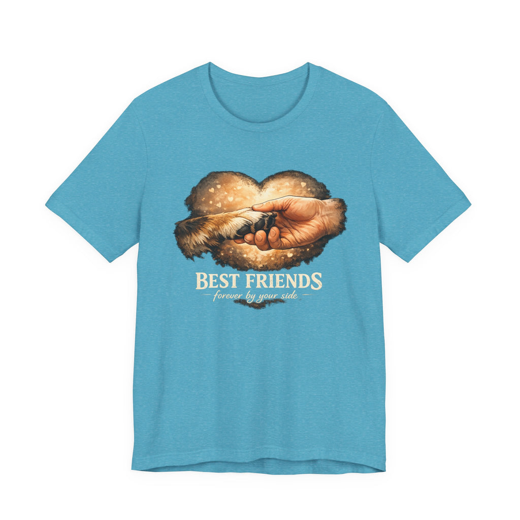 Best Friends Paw & Human T-Shirt — "Best Friends" Pet Lover Tee